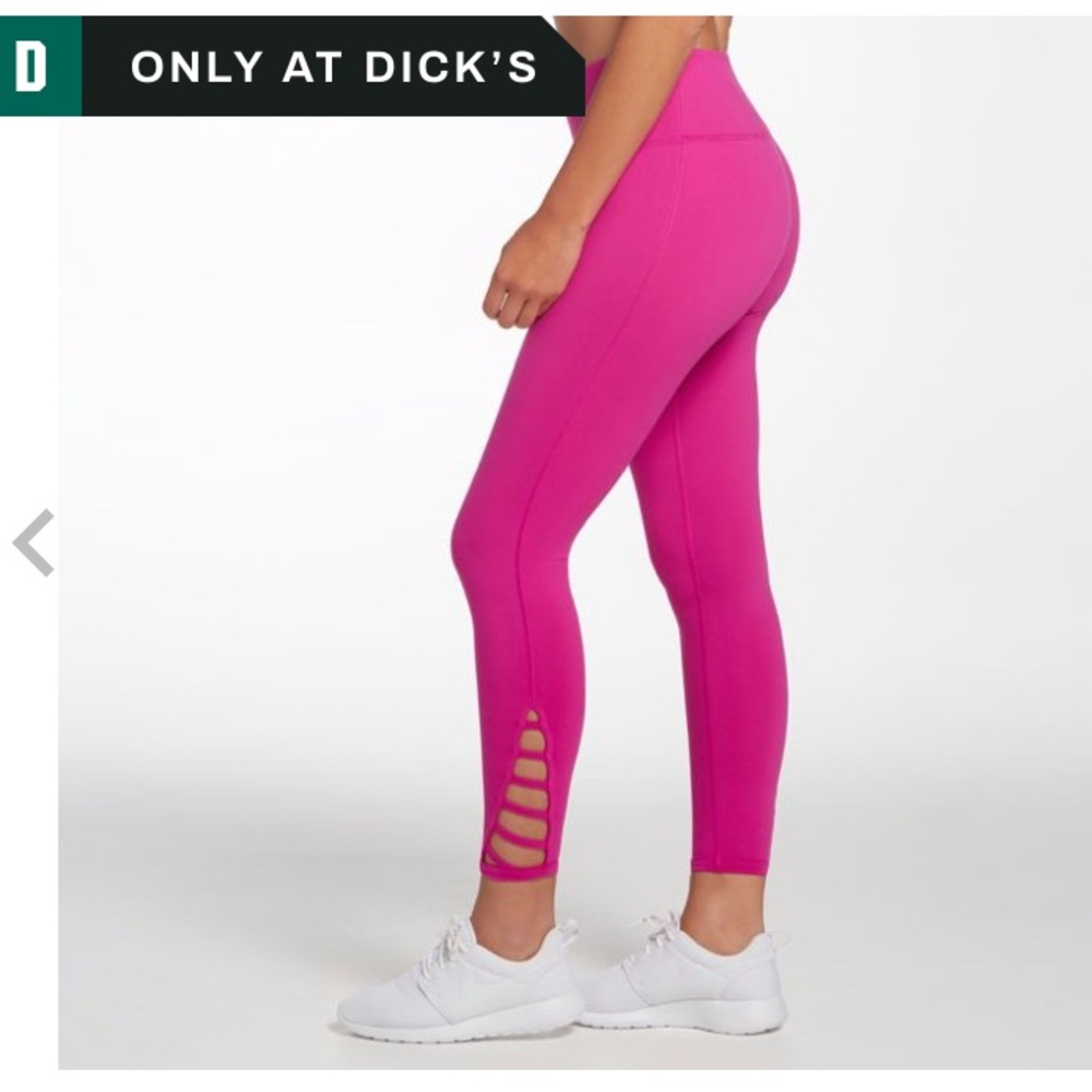 neon pink leggings XL